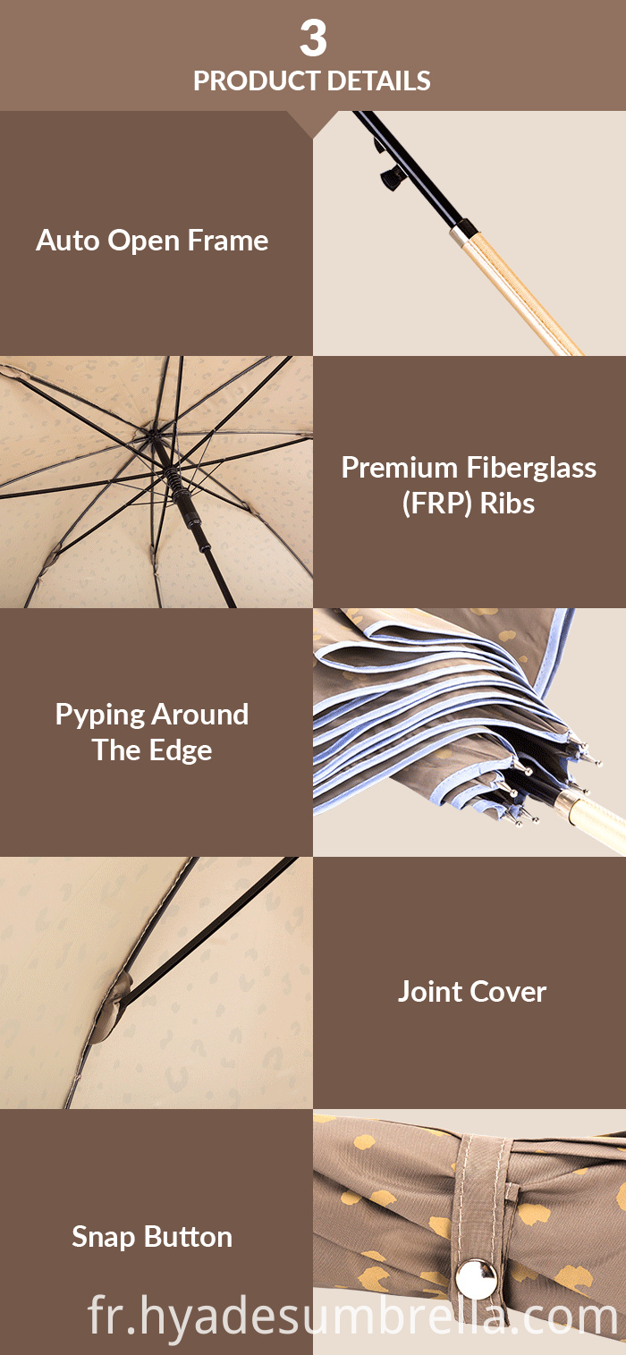 Parapluie automatique Opendome de couleur marron Brown Color Auto Opendome Umbrella